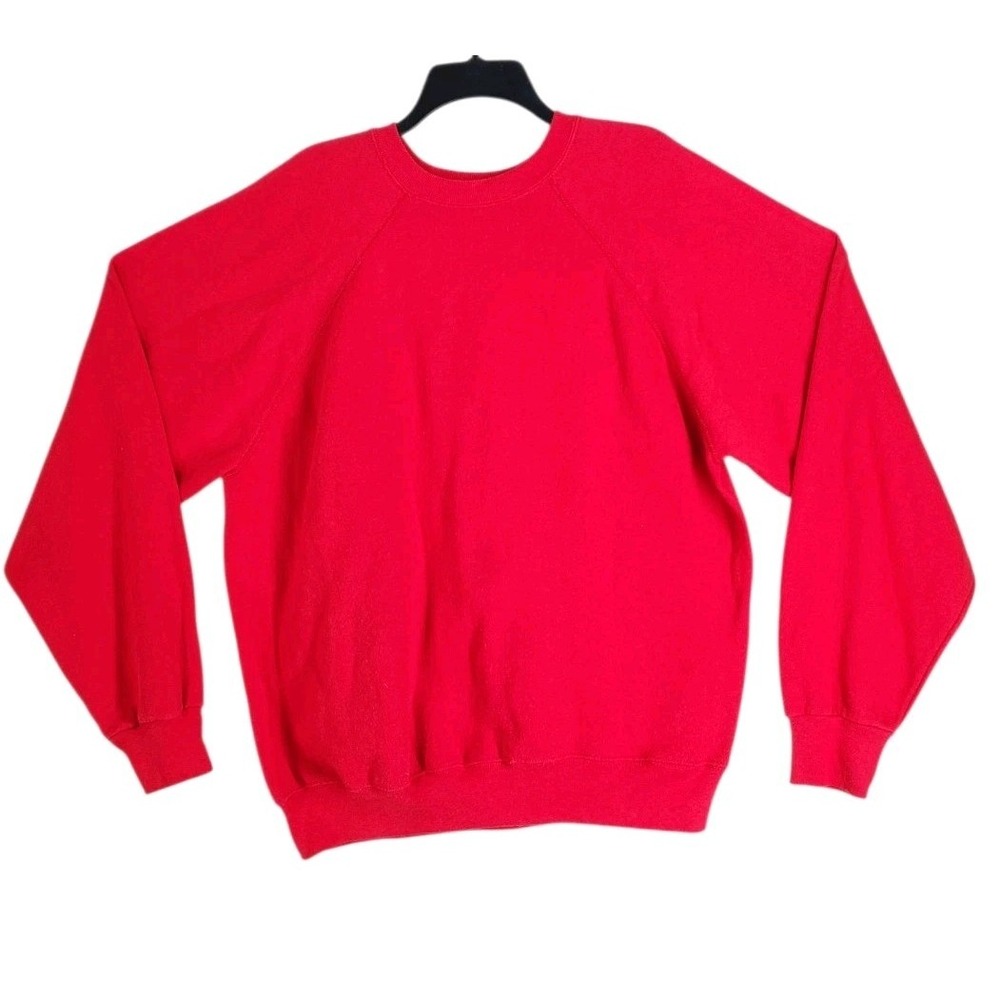 Vtg 90s Y2K Tultex Boxy Sweatshirt Mens XL Red Crewneck Maxium Sweat USA Holiday